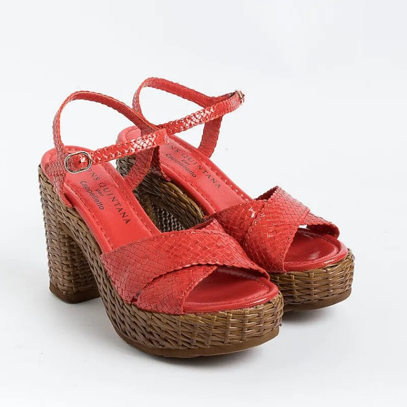 PONS QUINTANA - Sandali Con Tacco - Cannes - 10426 - Rosso<Collezione Scarpe Donna Sandali Con Tacco