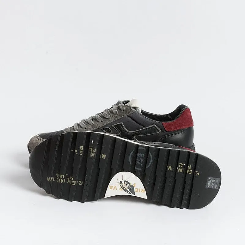 Premiata - Collezione Uomo Premiata - Sneakers - Mick 6420 - Grigio Nero Rosso<Collezione Scarpe Uomo Sneakers