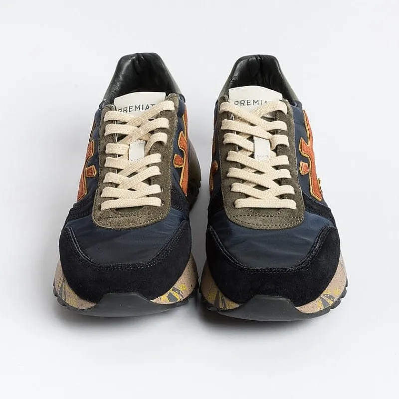 Premiata - Collezione Uomo Premiata - Sneakers - Mick 6419 - Blu Arancione<Collezione Scarpe Uomo Sneakers