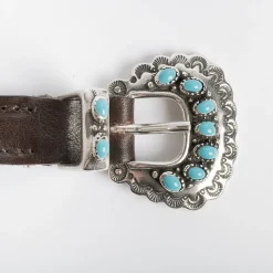 PUNTO VITA - Cintura Pv1537 - Testa Di Moro/Turchese<Collezione Accessori Donna Cinture