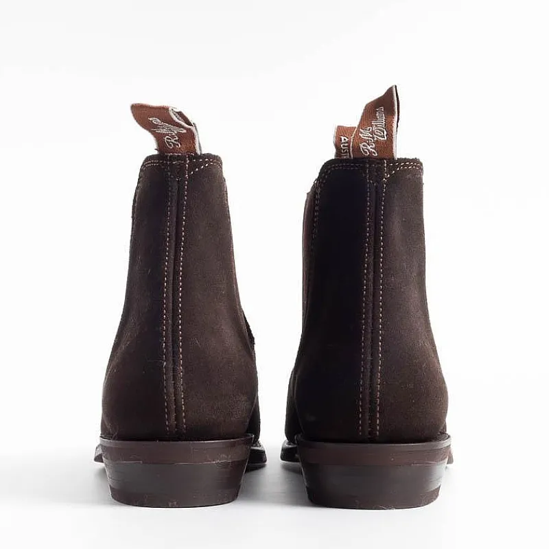 R.M. Williams - Collezione Donna R.M. Williams - Stivaletto Adelaide Rubber Sole - Suede Chocolate<Collezione Scarpe Donna Stivaletti