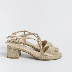 Roberto Festa - Sandali Con Tacco Macy - Tessuto Oro<Collezione Scarpe Donna Sandali Con Tacco