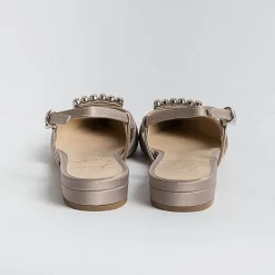 Roberto Festa - Sling Back - Modello Lavanda - Seta Taupe<Collezione Scarpe Donna Sling Back