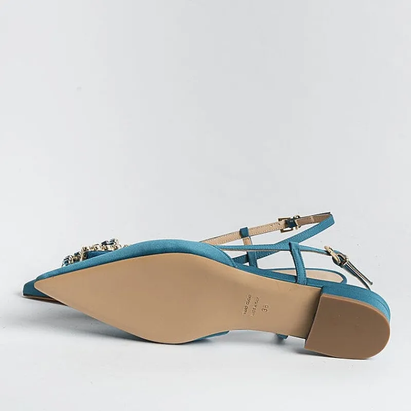 Roberto Festa - Sling Back - Modello Lavanda - Seta Marino<Collezione Scarpe Donna Sling Back