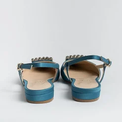 Roberto Festa - Sling Back - Modello Lavanda - Seta Marino<Collezione Scarpe Donna Sling Back