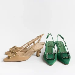 Roberto Festa - Sling Back - Stefi - Seta Edera<Collezione Scarpe Donna Sling Back