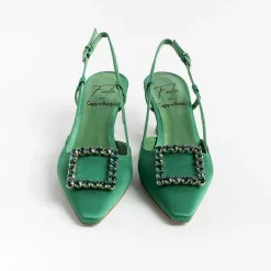Roberto Festa - Sling Back - Stefi - Seta Edera<Collezione Scarpe Donna Cerimonia - Scarpe E Pochette