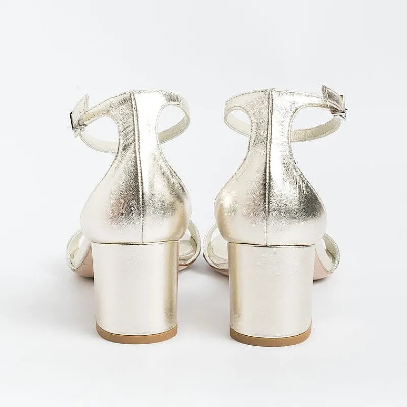 SERGIO LEVANTESI - Sandali Con Tacco - Easy - Laminato Platino<Collezione Scarpe Donna Sandali Con Tacco
