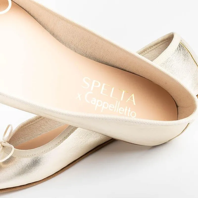 SPELTA MILANO - Ballerina - Nicole - Laminato Platino<Collezione Scarpe Donna Ballerine