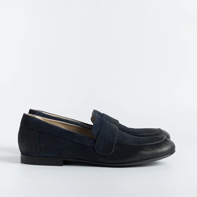 Strategia - Mocassino M03 - Velour Oceano<Collezione Scarpe Donna Mocassini