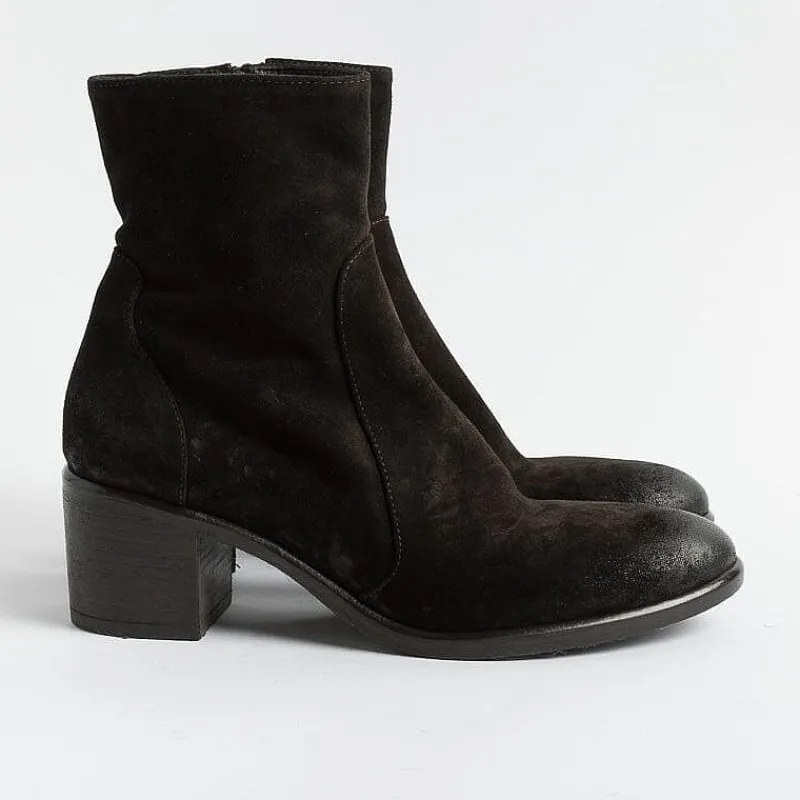 Strategia - Stivaletto Texano E5540 - Velour Ebano Wash<Collezione Scarpe Donna Stivaletti