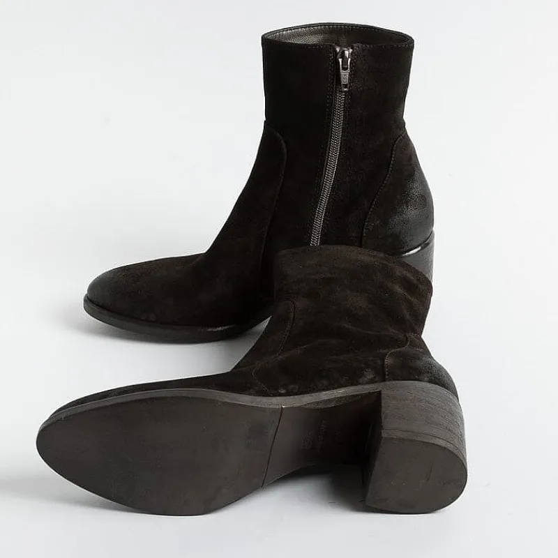 Strategia - Stivaletto Texano E5540 - Velour Ebano Wash<Collezione Scarpe Donna Texani