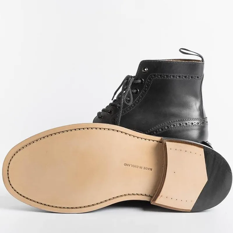 Tricker's - Anfibio - Stow Nero - Fondo Cuoio<Collezione Scarpe Uomo Polacchi