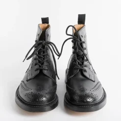 Tricker's - Anfibio - Stow Nero - Fondo Cuoio<Collezione Scarpe Uomo Polacchi