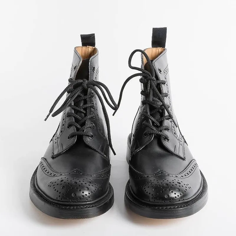 Tricker's - Anfibio - Stow Nero - Fondo Cuoio<Collezione Scarpe Uomo Polacchi