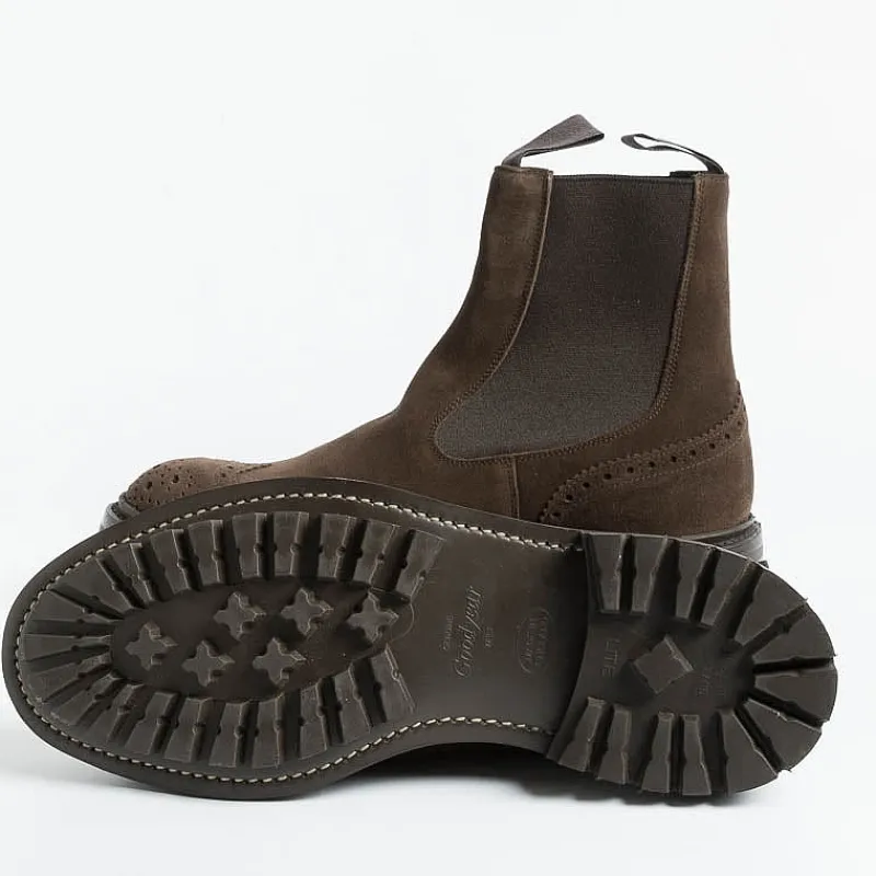 Tricker's - Beatles In Camoscio - Henry - Cafe<Collezione Scarpe Uomo Polacchi