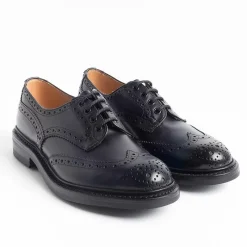 Tricker's - Derby - Bourton - Dainite - Black Calf<Collezione Scarpe Uomo Allacciate