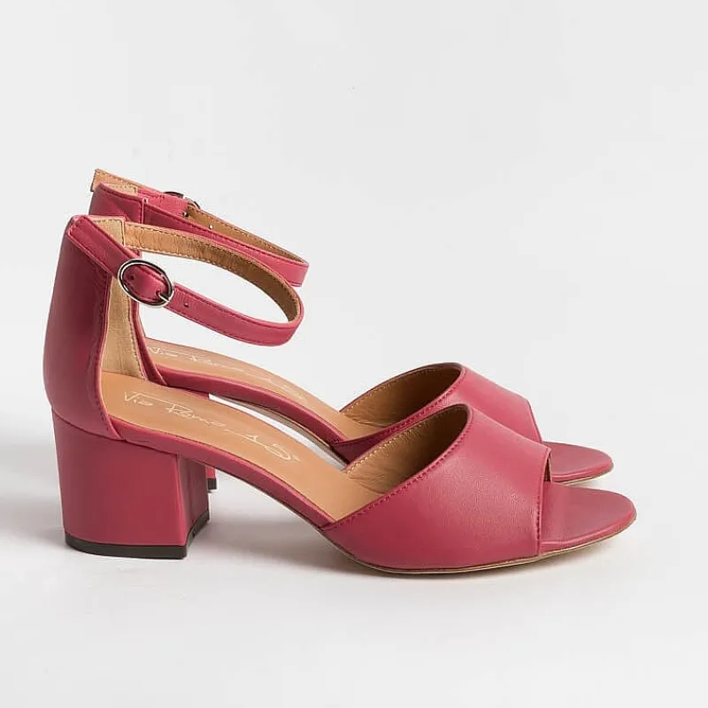 Via Roma 15 - Sandali Con Tacco - 3065 - Nappa Fragola<Collezione Scarpe Donna Sandali Con Tacco
