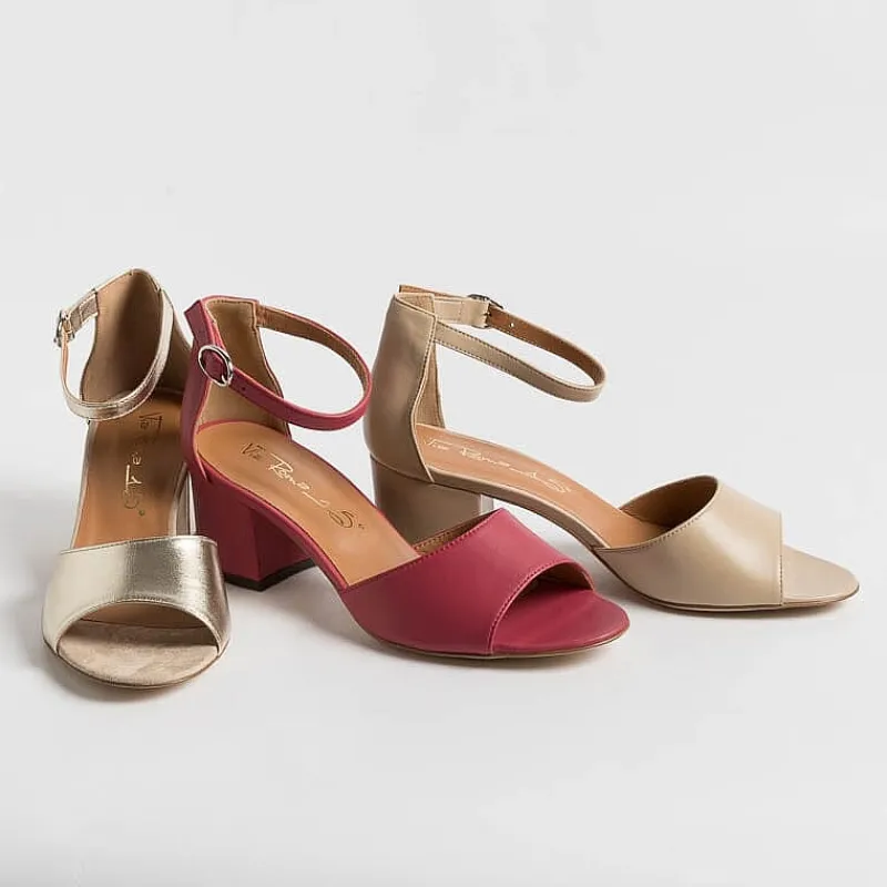 Via Roma 15 - Sandali Con Tacco - 3065 - Nappa Nude<Collezione Scarpe Donna Sandali Con Tacco