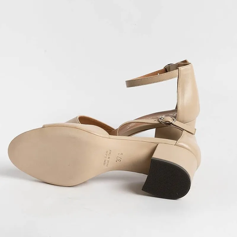 Via Roma 15 - Sandali Con Tacco - 3065 - Nappa Nude<Collezione Scarpe Donna Sandali Con Tacco