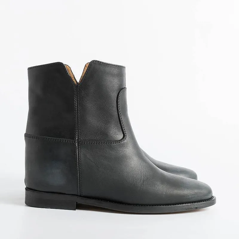 Via Roma 15 - Stivaletto 1626 - Malibu Nero (Cuoio)<Collezione Scarpe Donna Stivaletti